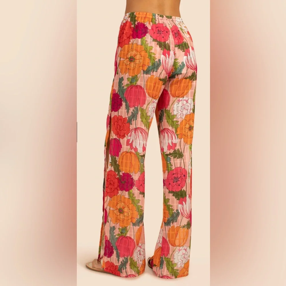 Trina Turk SUNNY BLOOM SLIT PANT size M, NWT - Picture 2 of 9